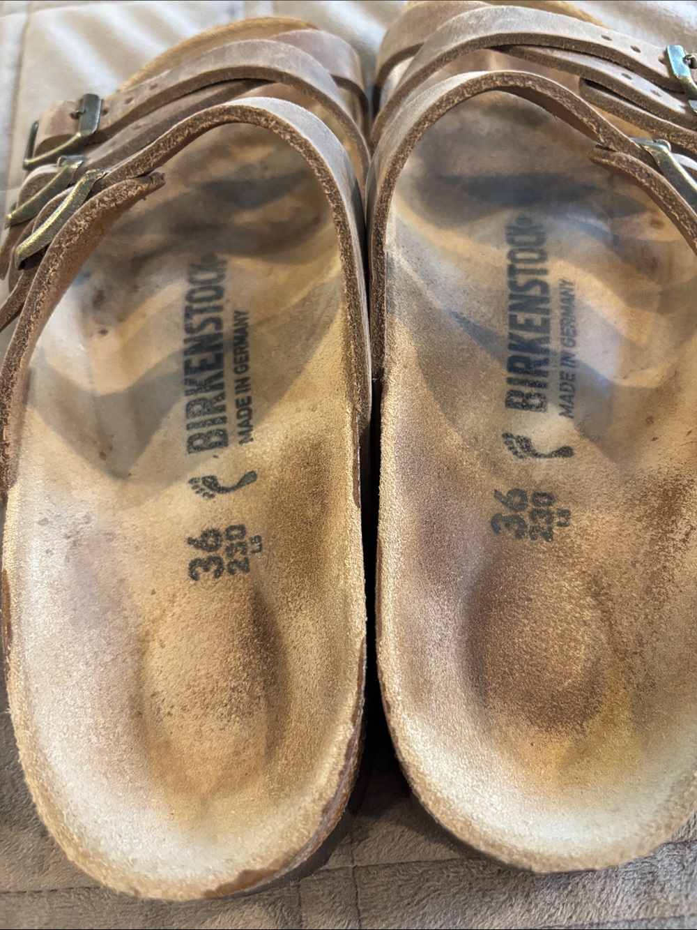 Birkenstock Triple-Strap Suede Sandals in Brown - Picture 2 of 4